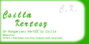 csilla kertesz business card